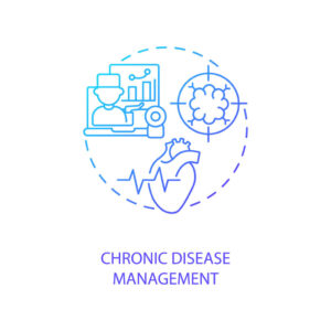 Chronic disease management concept icon