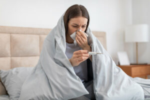 A woman that is a Pneumonia patient